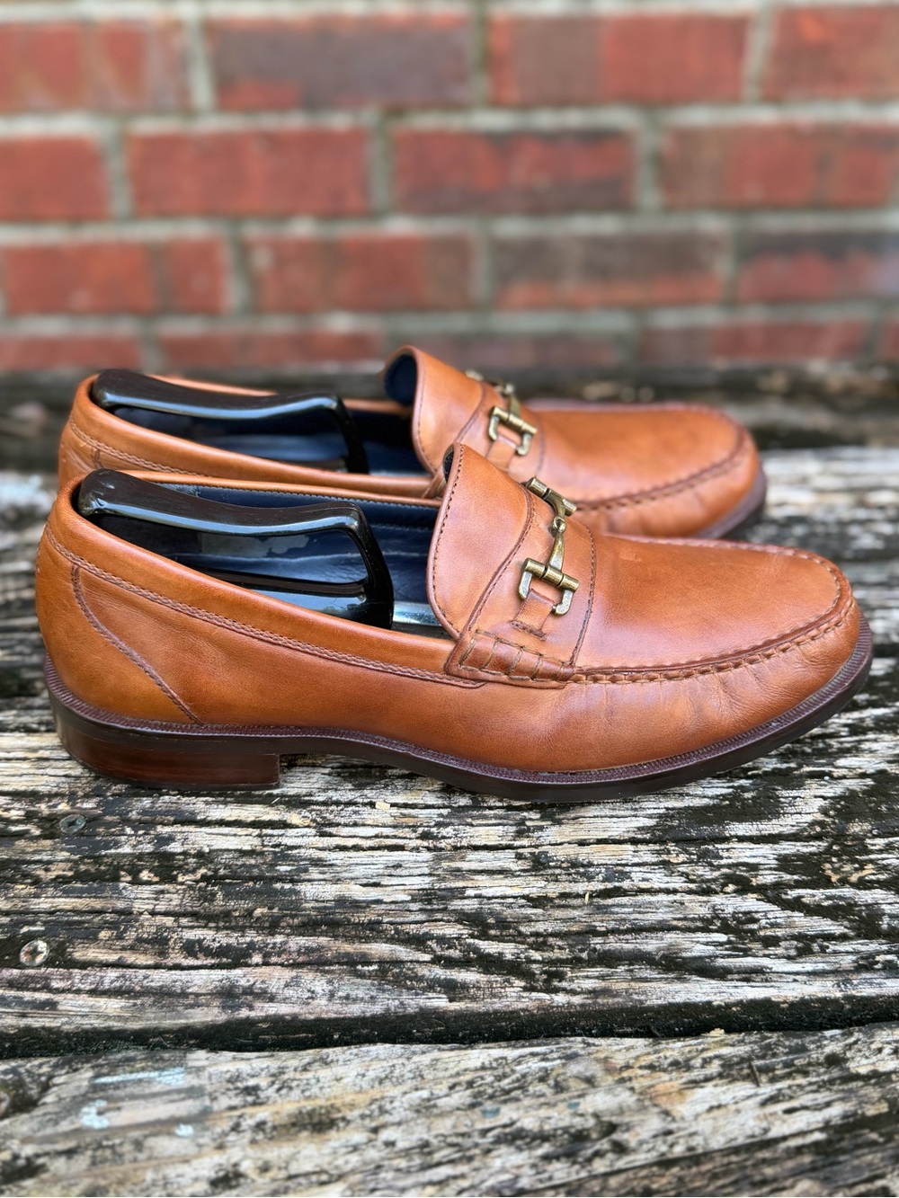 Cole Haan Pinch Sanford Men’s Sz 9.5M Horsebit C27031 Brown Leather Loafers X2